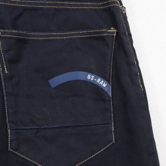 G Star Raw Jeans Mens 30x32 (Fits 31.5x31) Blue Waxed Dark Wash Tapered 3301 - Picture 9 of 11